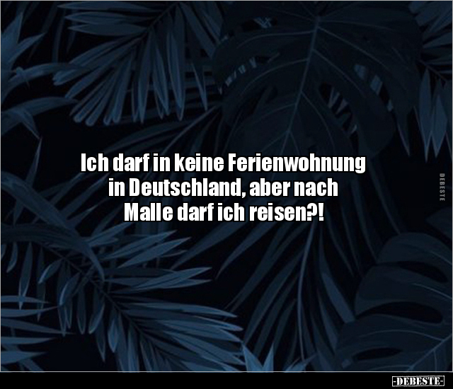 Ich darf in keine Ferienwohnung in Deutschland, aber nach.. - Lustige Bilder | DEBESTE.de