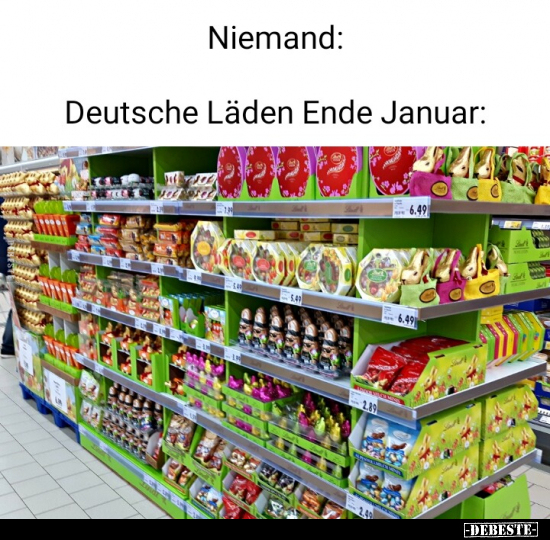 Niemand: Deutsche Läden Ende Januar.. - Lustige Bilder | DEBESTE.de