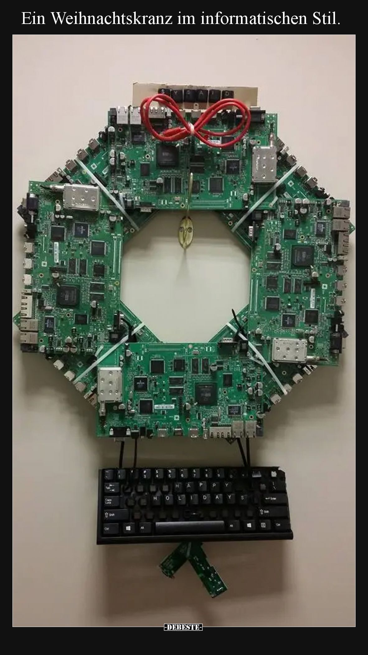 Ein Weihnachtskranz im informatischen Stil