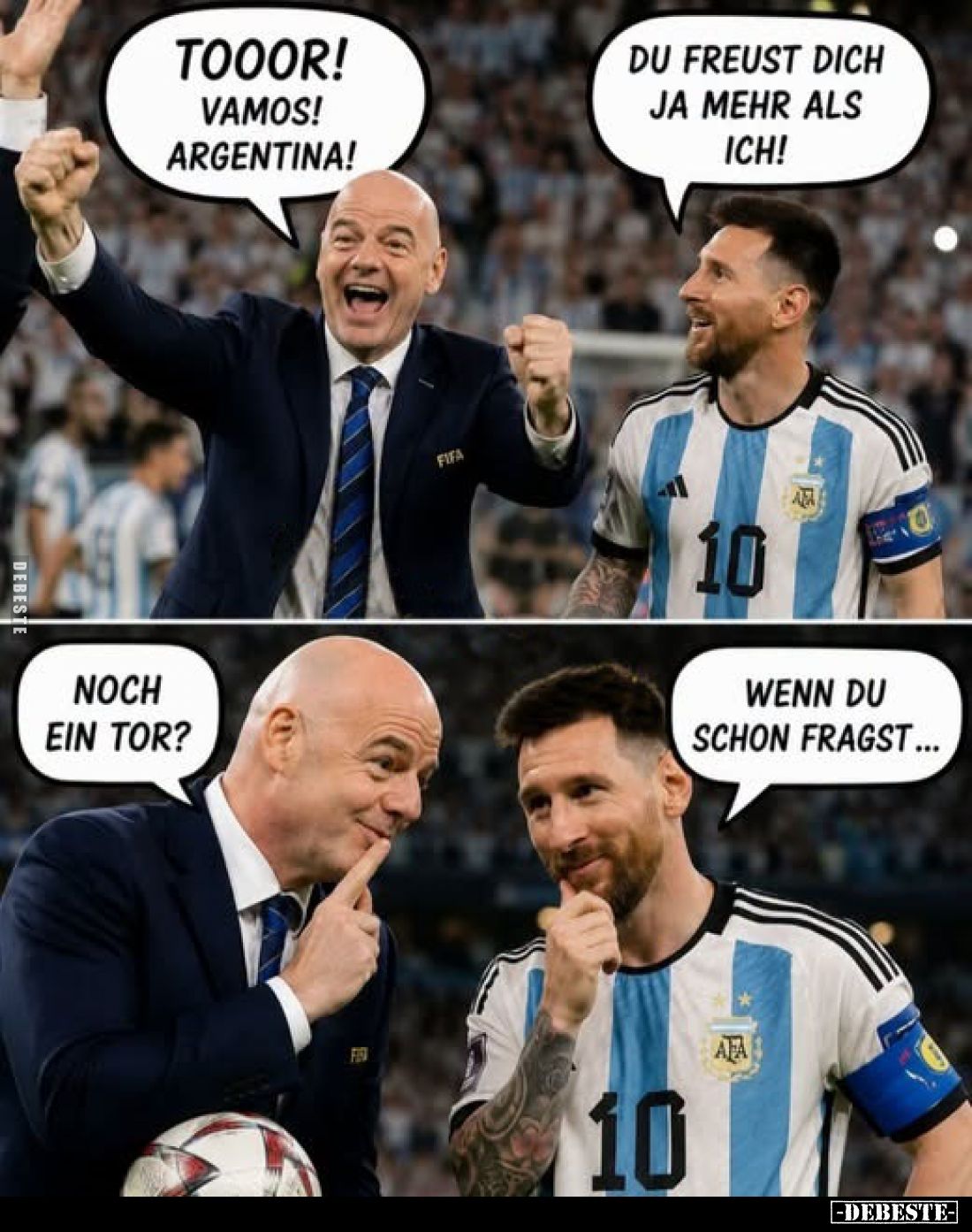 Tooor! Vamos! Argentina! Du freust dich ja mehr als ich!.. - Lustige Bilder | DEBESTE.de