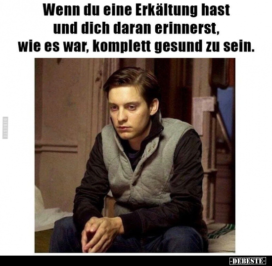 Wenn du eine Erkältung hast und dich daran erinnerst, wie.. - Lustige Bilder | DEBESTE.de