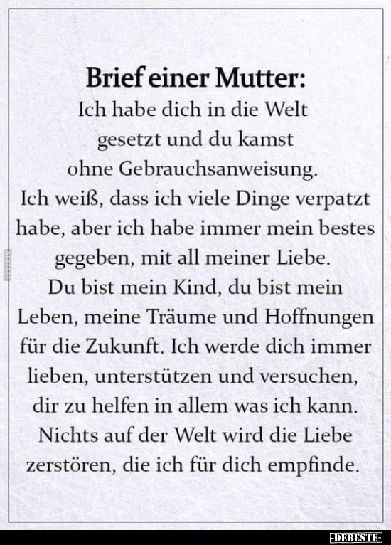 Brief einer Mutter.. - Lustige Bilder | DEBESTE.de