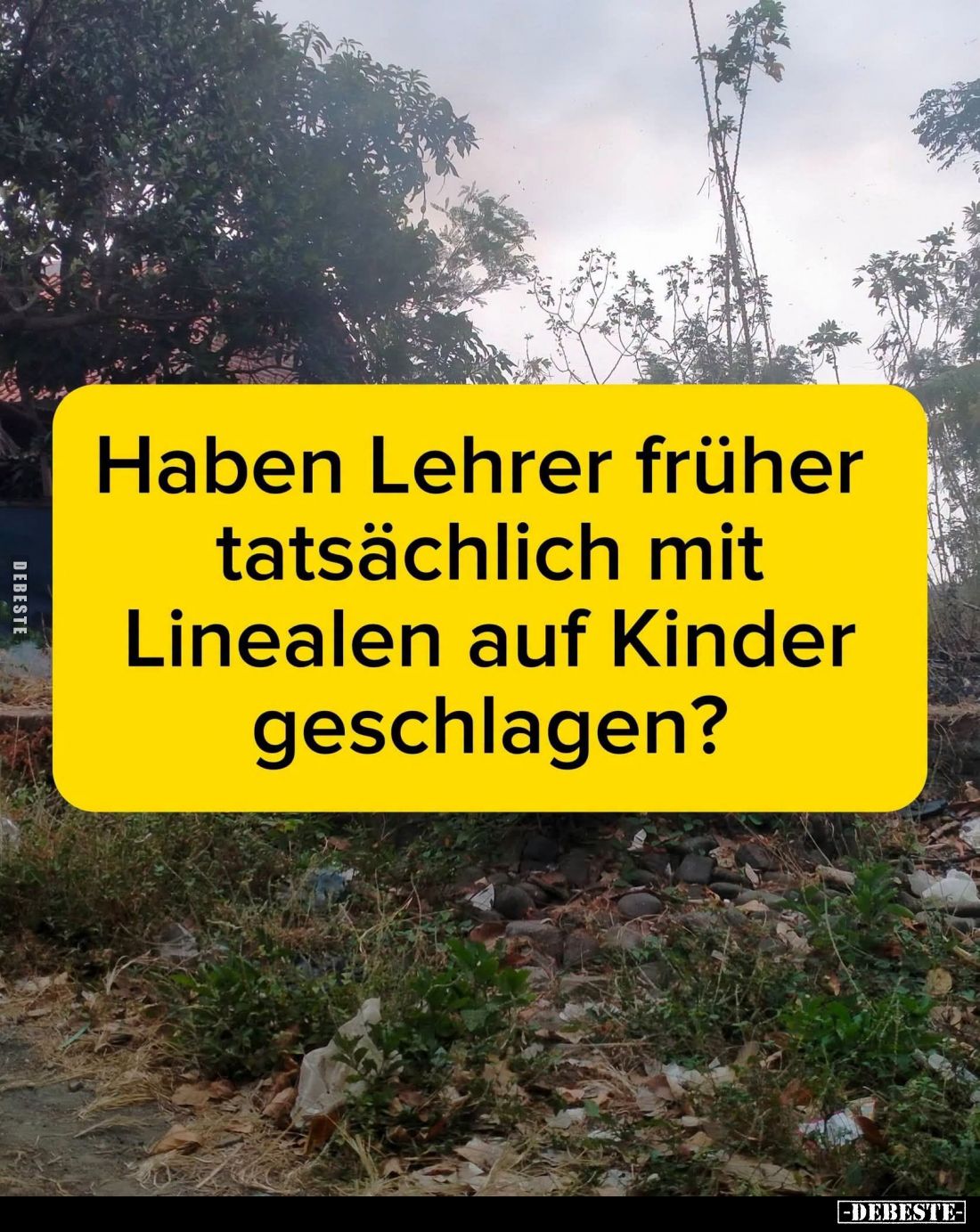 Haben Lehrer früher
tatsächlich mit
Linealen auf Kinder
geschlagen?
