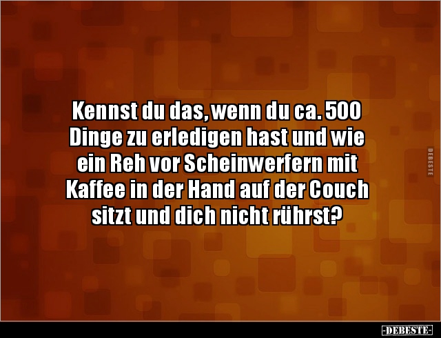 Kennst du das, wenn du ca. 500 Dinge zu erledigen hast und.. - Lustige Bilder | DEBESTE.de