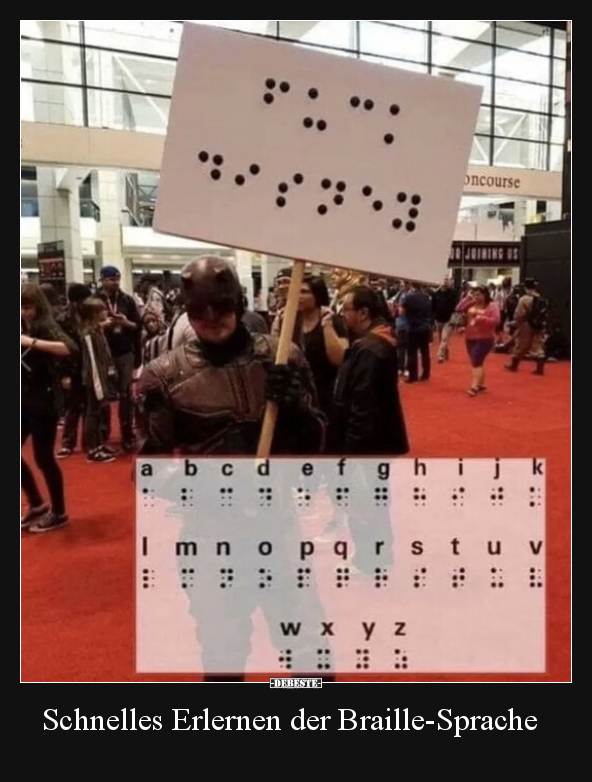 Schnelles Erlernen der Braille-Sprache.. - Lustige Bilder | DEBESTE.de