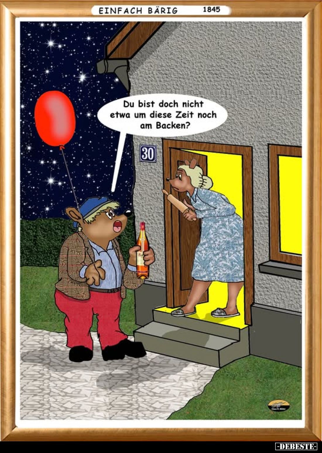 Du bist doch nicht etwa um diese Zeit noch am Backen?