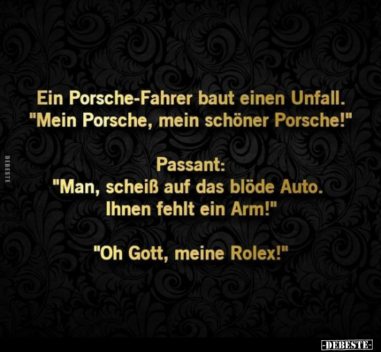 Ein Porsche-Fahrer baut einen Unfall.. - Lustige Bilder | DEBESTE.de