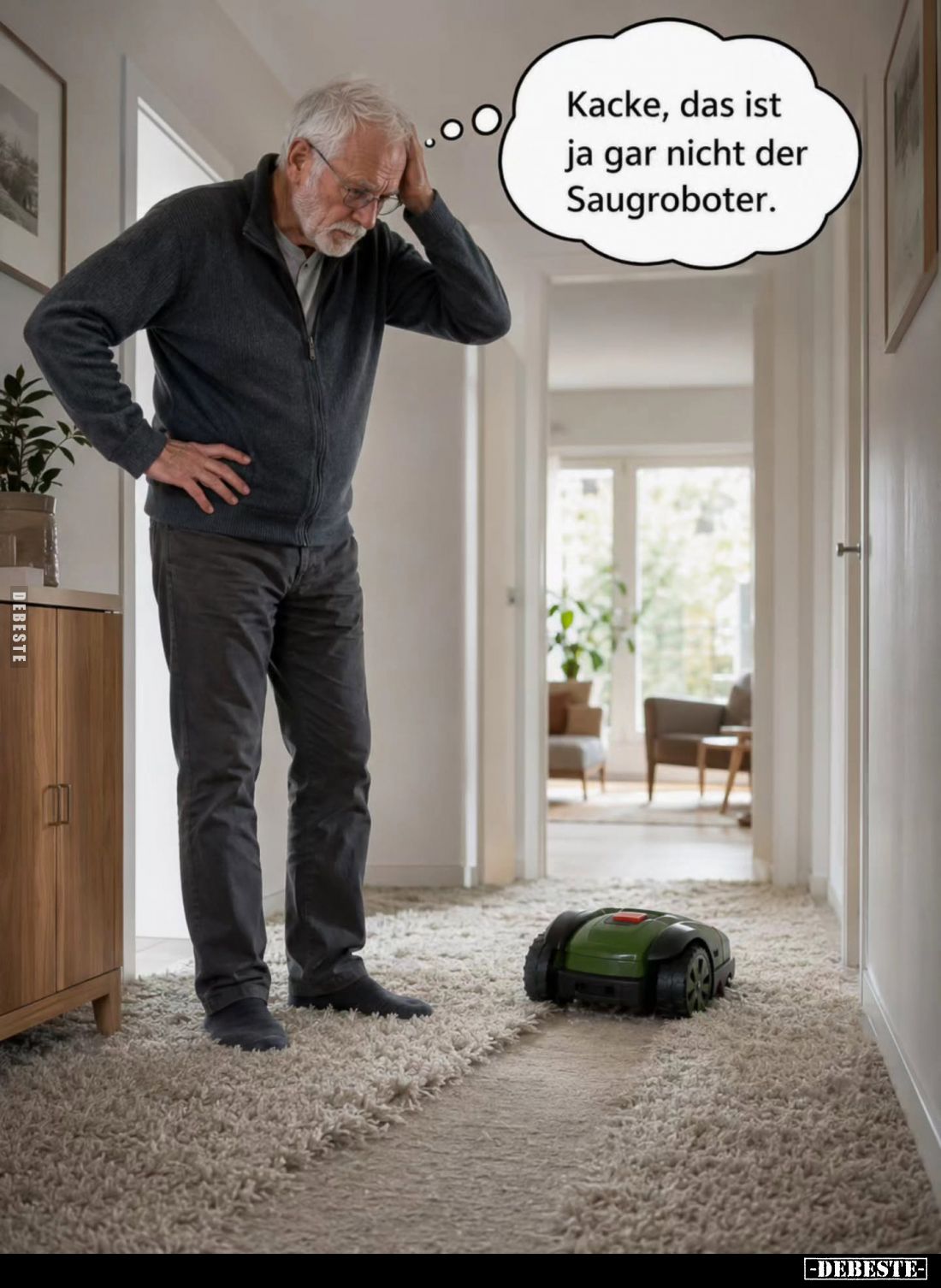 Ka*cke, das ist ja gar nicht der Saugroboter... - Lustige Bilder | DEBESTE.de