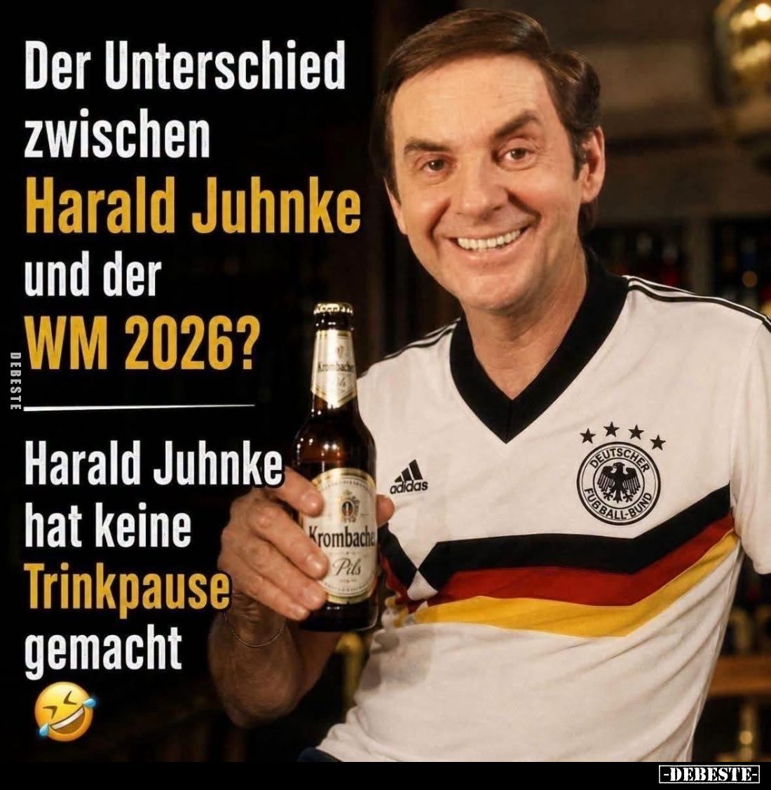 Der Unterschied zwischen Harald Juhnke und der WM 2026?
Harald Juhnke hat keine Trinkpause gemacht
