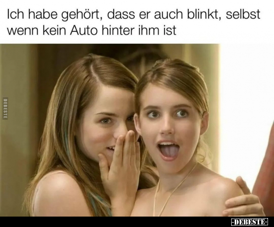 Ich habe gehört, dass er auch blinkt, selbst wenn kein Auto.. - Lustige Bilder | DEBESTE.de