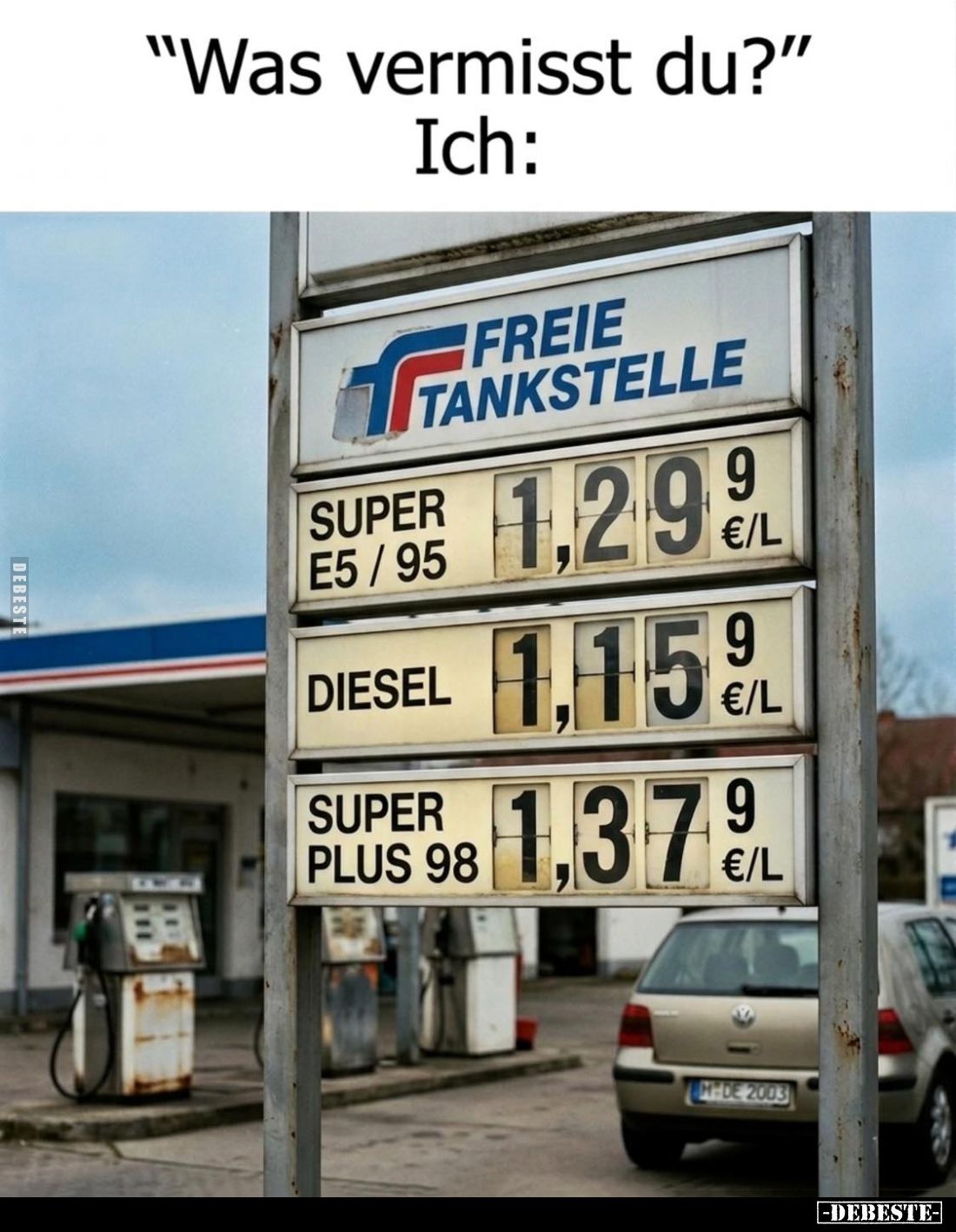 "Was vermisst du?" - Ich:
