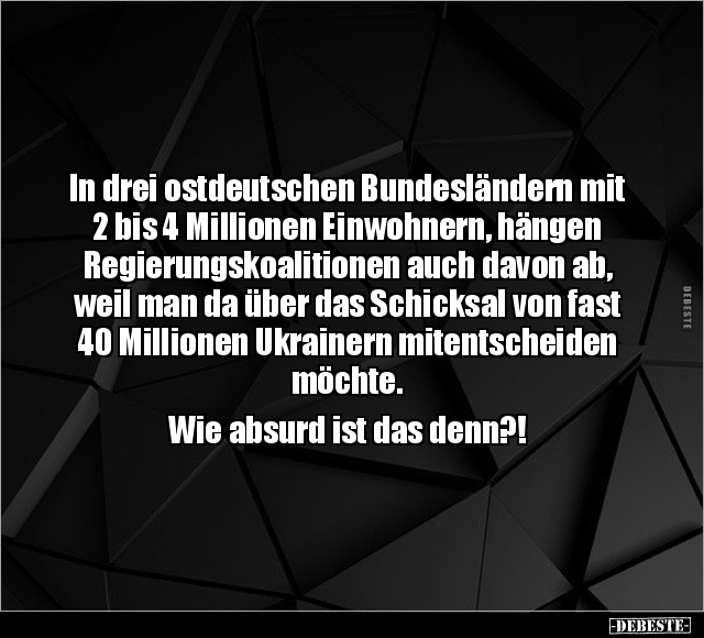 In drei ostdeutschen Bundesländern mit 2 bis 4 Millionen.. - Lustige Bilder | DEBESTE.de