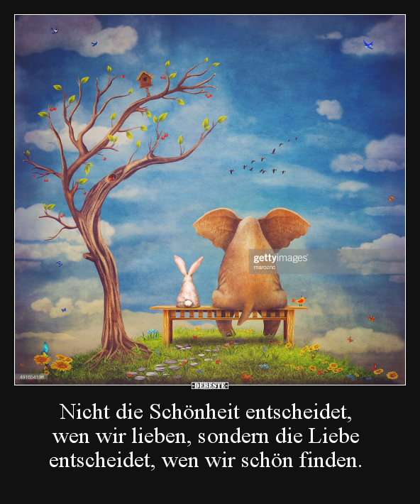 Nicht die Schönheit entscheidet, wen wir lieben, sondern..