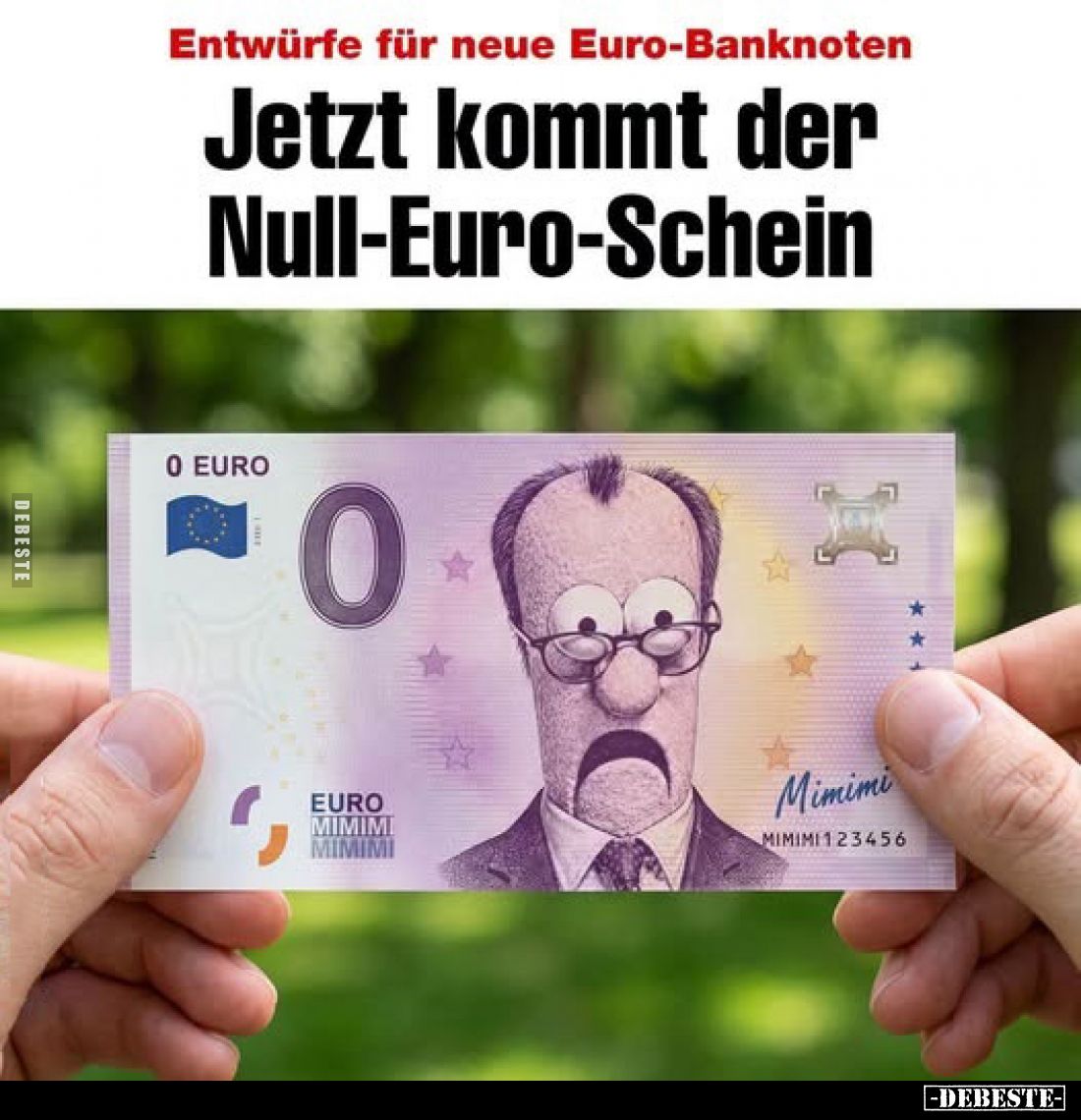 Entwürfe für neue Euro-Banknoten
-
Jetzt kommt der Null-Euro-Schein