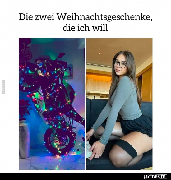 Die zwei Weihnachtsgeschenke, die ich will... - Lustige Bilder | DEBESTE.de