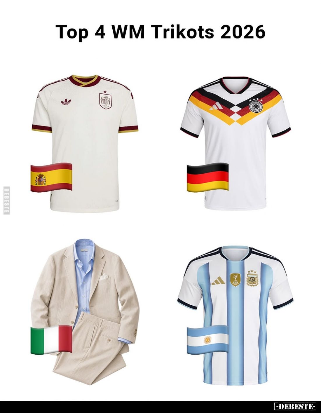 Top 4 WM Trikots 2026