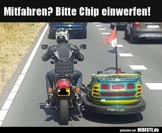Mitfahren? Bitte Chip einwerfen!..