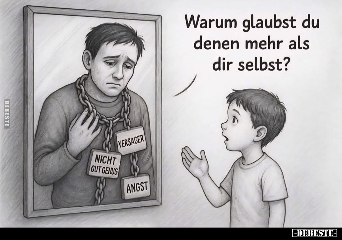 Warum glaubst du denen mehr als dir selbst?