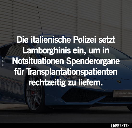 Die italienische Polizei setzt Lamborghinis ein.. - Lustige Bilder | DEBESTE.de