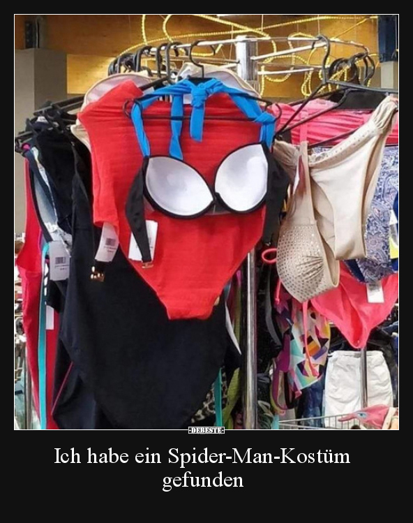 Ich habe ein Spider-Man-Kostüm gefunden..
