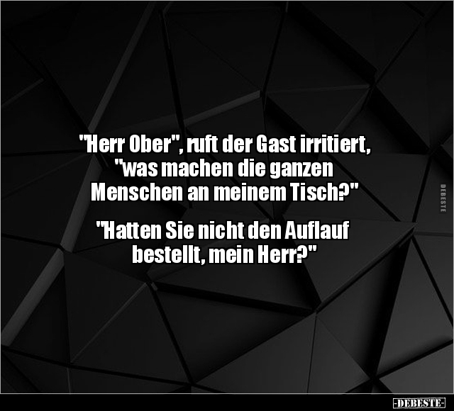 "Herr Ober", ruft der Gast irritiert.. - Lustige Bilder | DEBESTE.de