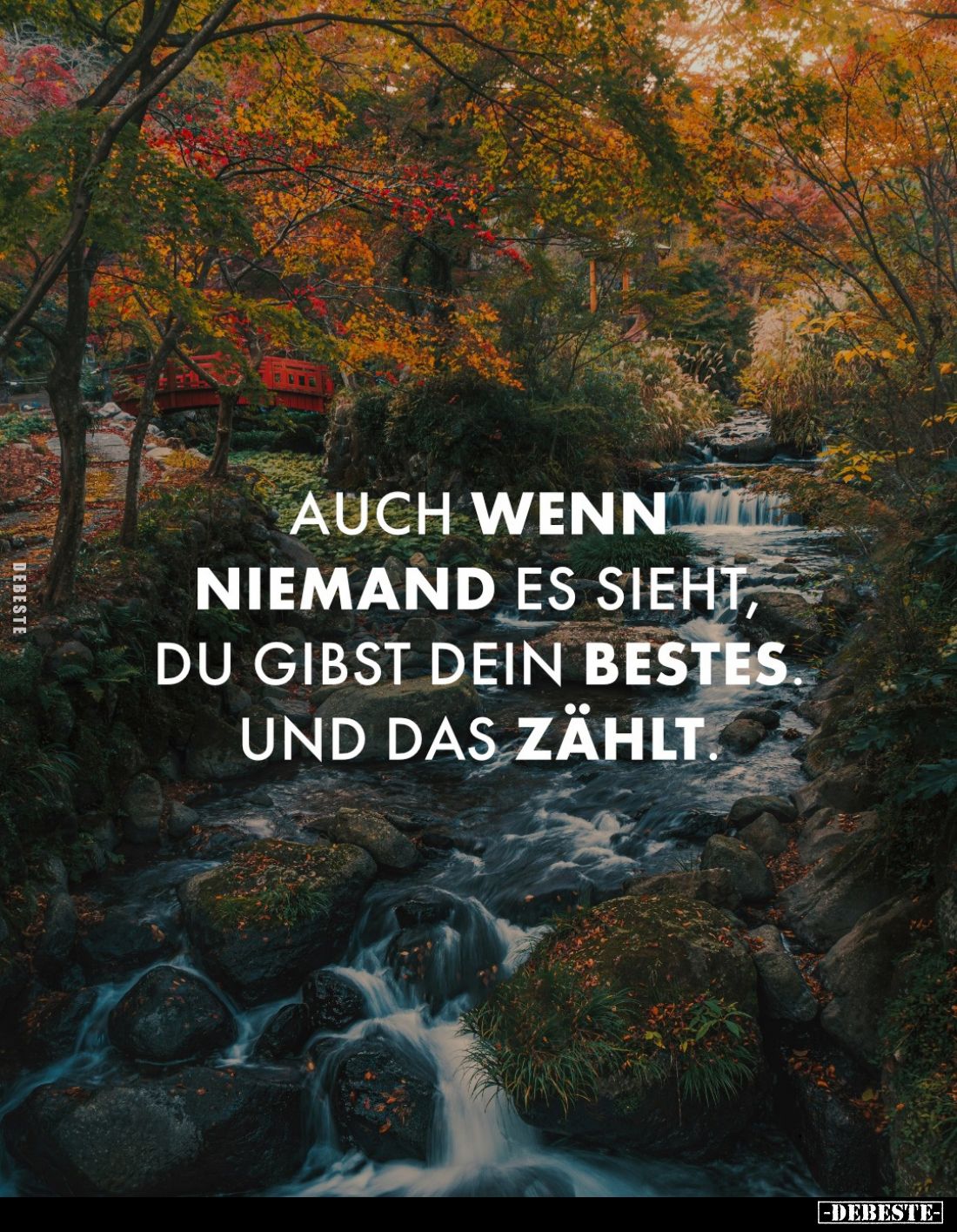 Auch wenn niemand es sieht, du gibst dein Bestes. Und das zählt.