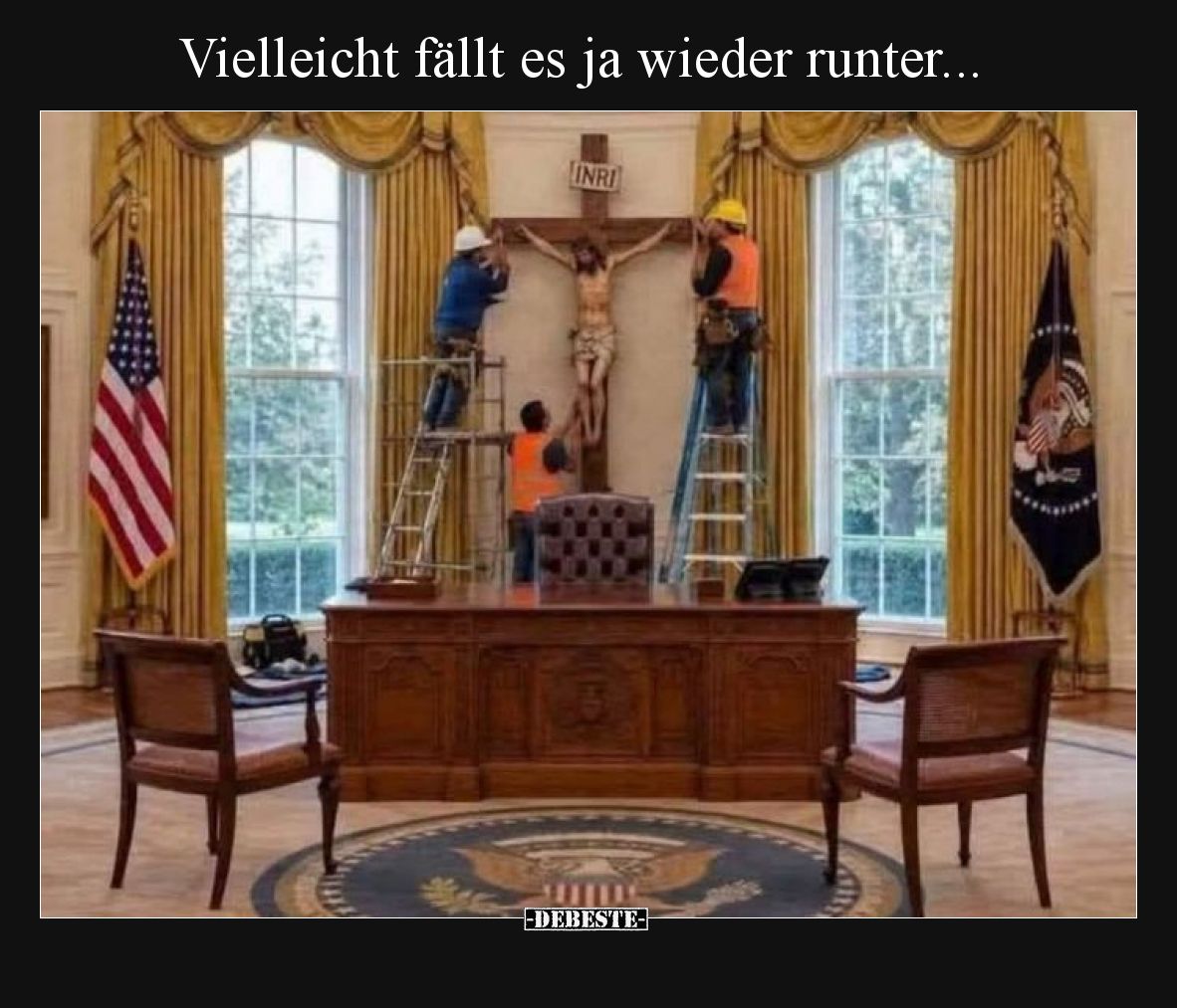 Vielleicht fällt es ja wieder runter... - Lustige Bilder | DEBESTE.de