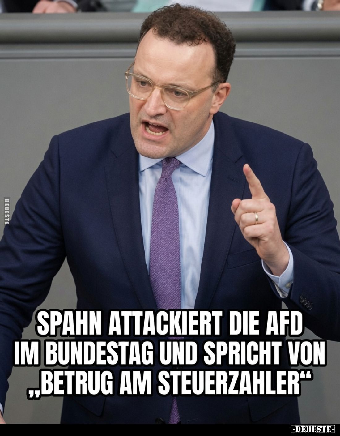 Spahn attackiert die AfD im Bundestag und spricht von „Betrug am Steuerzahler”
