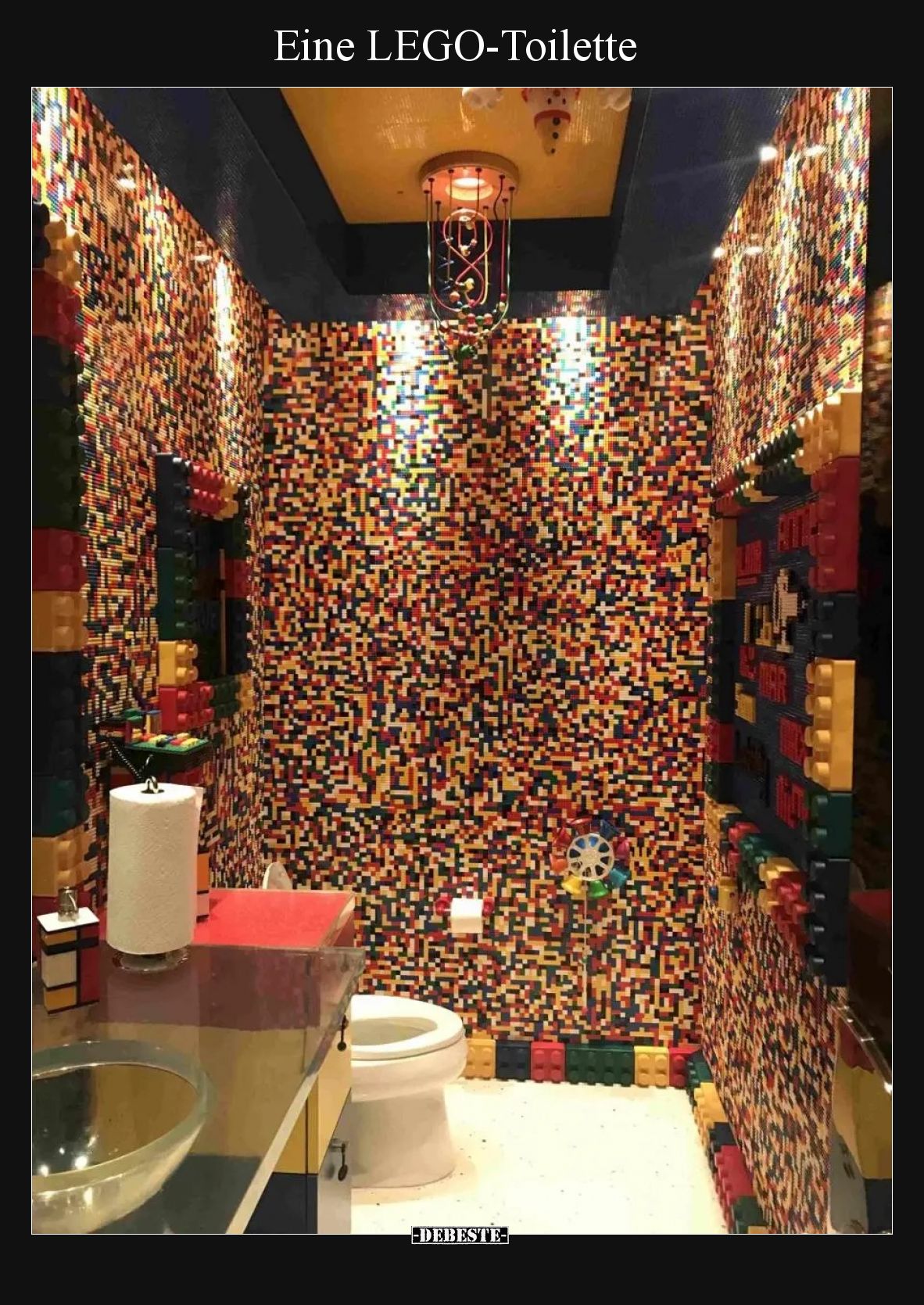 Eine LEGO-Toilette