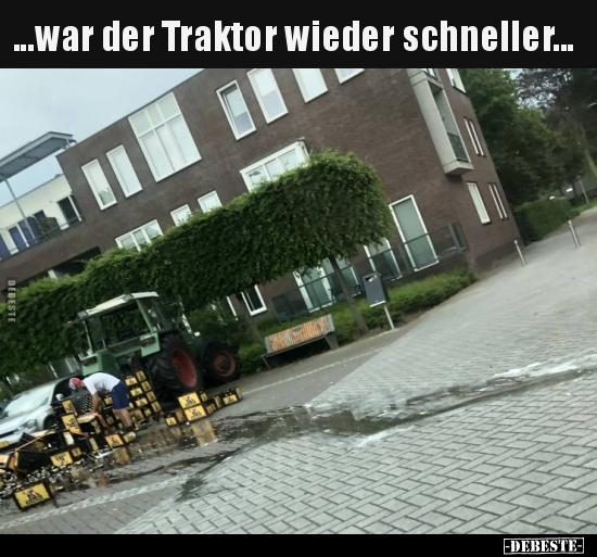...war der Traktor wieder schneller... - Lustige Bilder | DEBESTE.de
