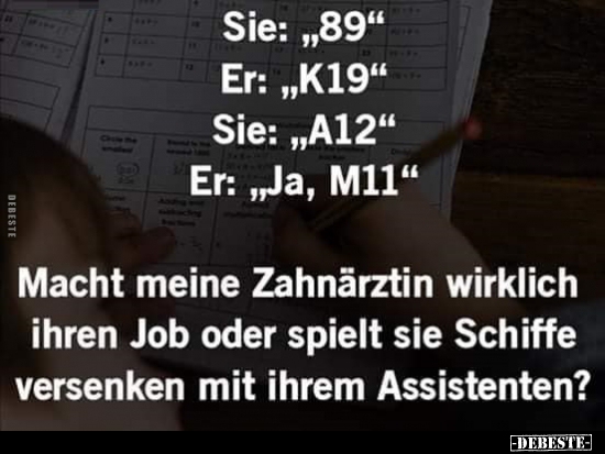 Sie: "89" Er: "K19" Sie: "A12"..