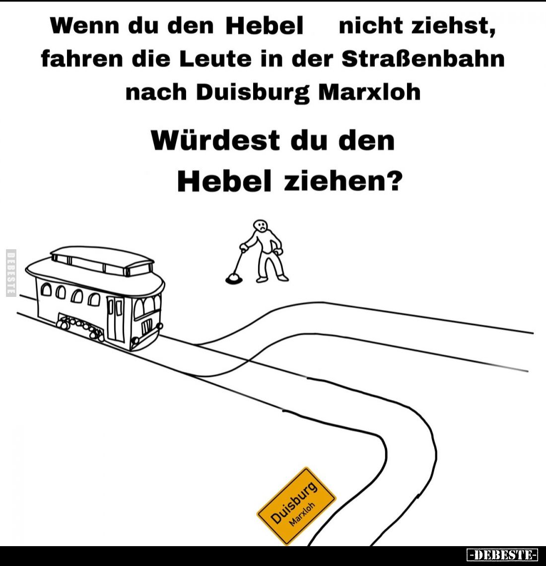 Wenn du den Hebel nicht ziehst, fahren die Leute in der.. - Lustige Bilder | DEBESTE.de