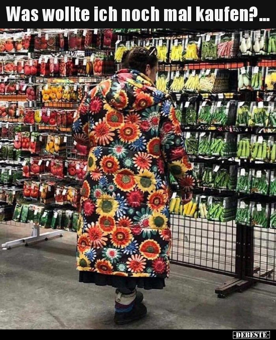 Was wollte ich noch mal kaufen?...