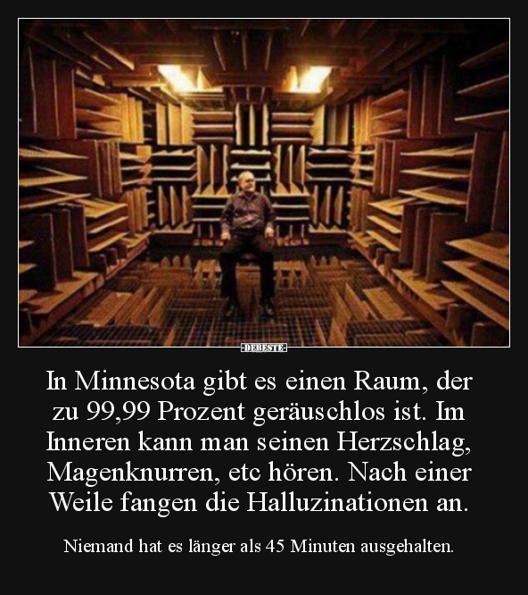 In Minnesota gibt es einen Raum, der zu 99,99 Prozent..