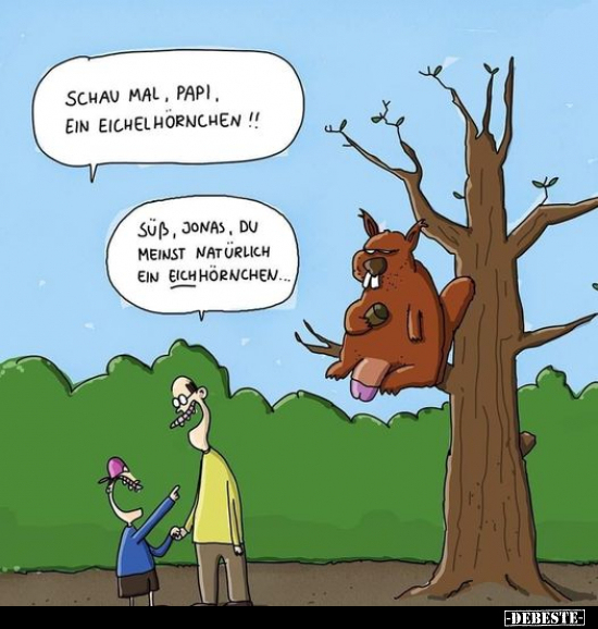 Schau mal, Papi, ein Eichelhörnchen!!.. - Lustige Bilder | DEBESTE.de