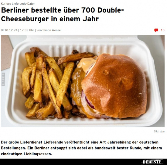 Berliner bestellte über 700 Double- Cheeseburger in einem.. - Lustige Bilder | DEBESTE.de