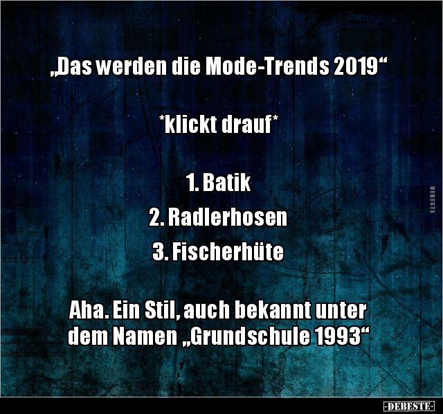 „Das werden die Mode-Trends 2019“ *klickt drauf*1... - Lustige Bilder | DEBESTE.de