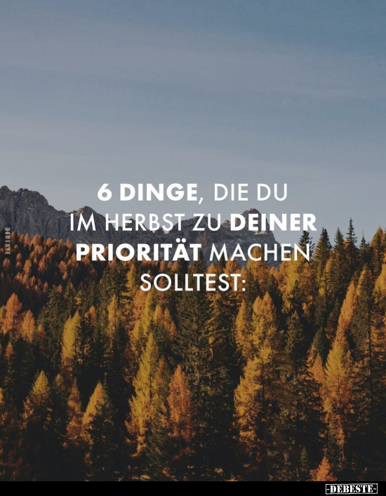 6 Dinge, die du im Herbst zu deiner Priorität machen.. - Lustige Bilder | DEBESTE.de