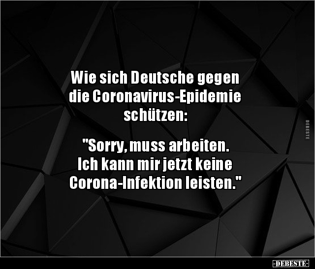 Wie sich Deutsche gegen die Coronavirus-Epidemie.. - Lustige Bilder | DEBESTE.de