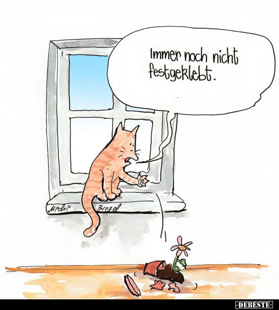 Immer noch nicht festgeklebt.