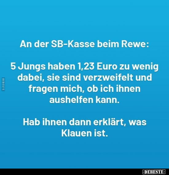 An der SB-Kasse beim Rewe.. - Lustige Bilder | DEBESTE.de