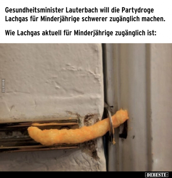 Gesundheitsminister Lauterbach will die Partydroge Lachgas.. - Lustige Bilder | DEBESTE.de