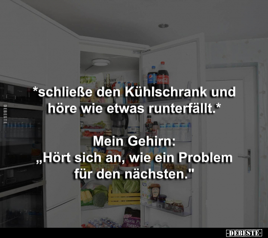 *schließe den Kühlschrank und höre wie etwas runterfällt.*.. - Lustige Bilder | DEBESTE.de