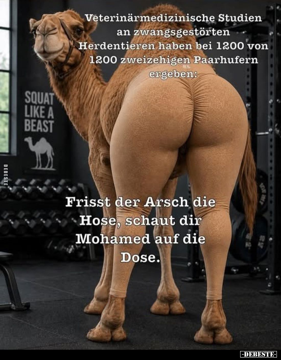 Veterinärmedizinische Studien an zwangsgestörten Herdentieren haben bei 1200 von 1200 zweizehigen Paarhufern ergeben:

Fris...