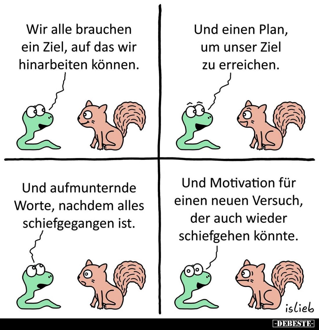 Wir alle brauchen ein Ziel, auf das wir hinarbeiten können. -
Und einen Plan, um unser Ziel zu erreichen. - Und aufmunternde...