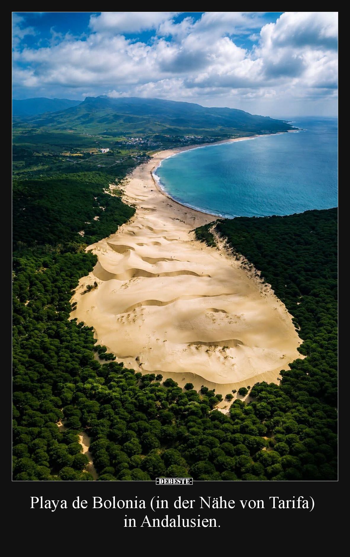 Playa de Bolonia (in der Nähe von Tarifa) in Andalusien.