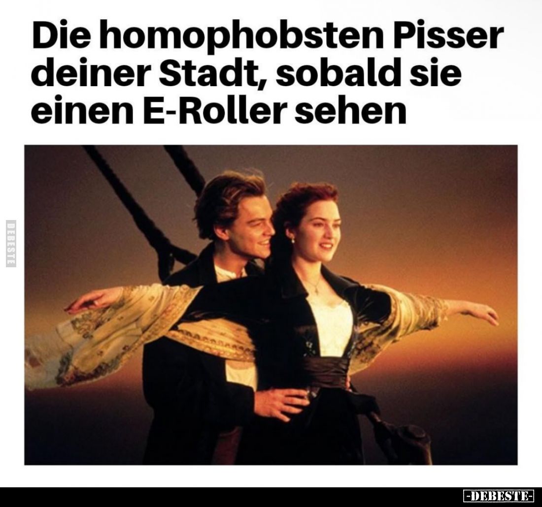 Die homophobsten Pisser deiner Stadt, sobald sie einen E-Roller sehen
