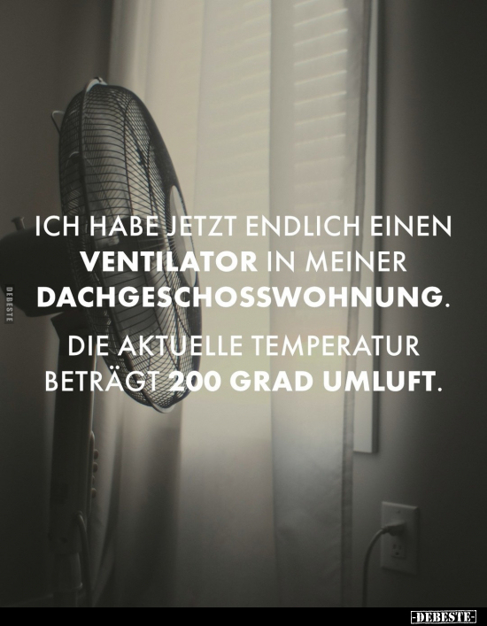 Ich habe jetzt endlich einen Ventilator in meiner.. - Lustige Bilder | DEBESTE.de