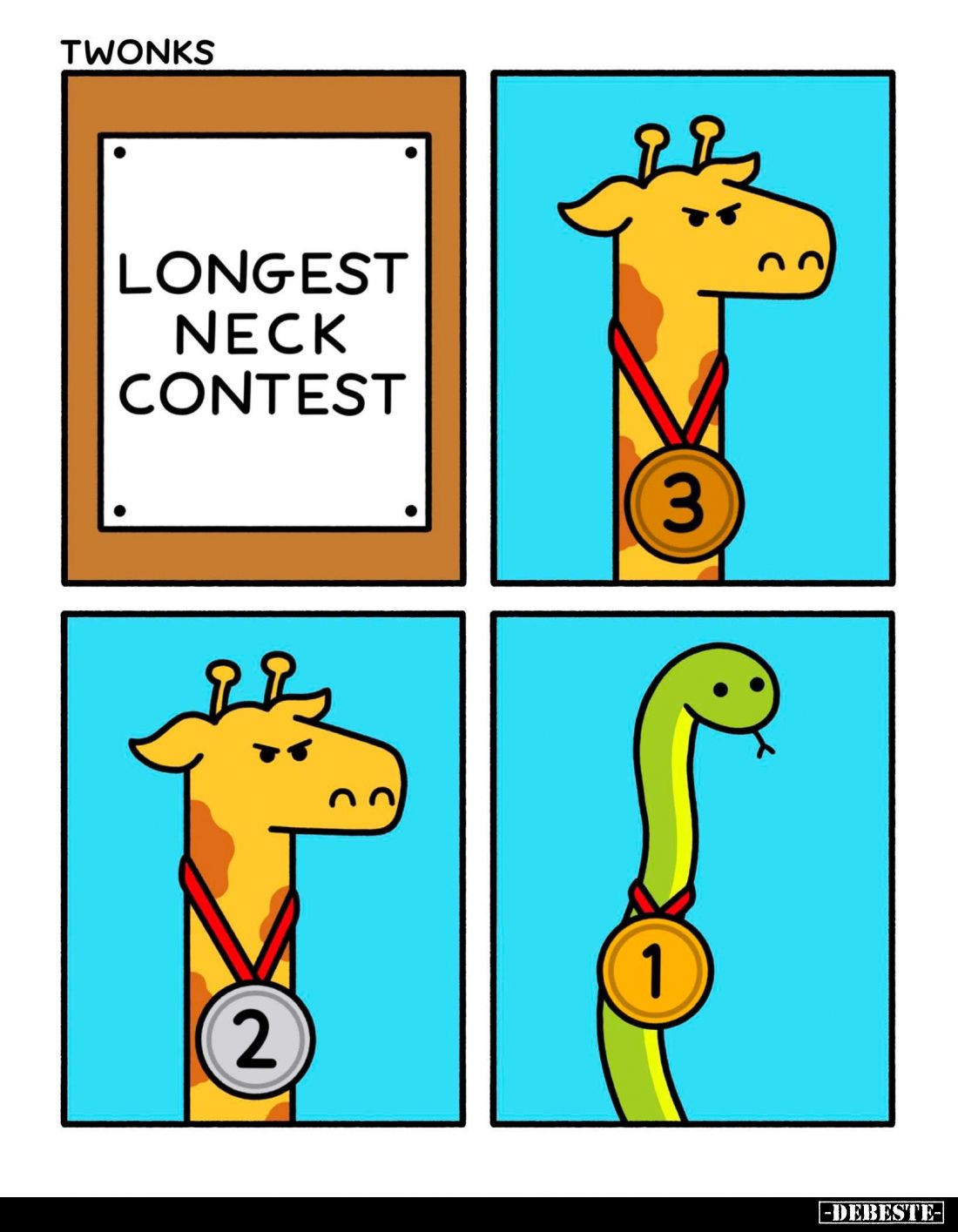 Longest neck contest.