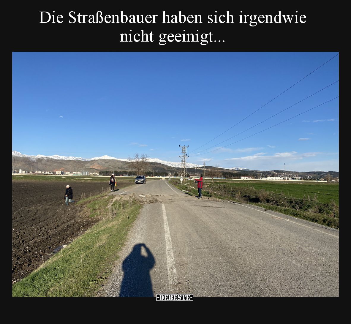 Die Straßenbauer haben sich irgendwie nicht geeinigt.
